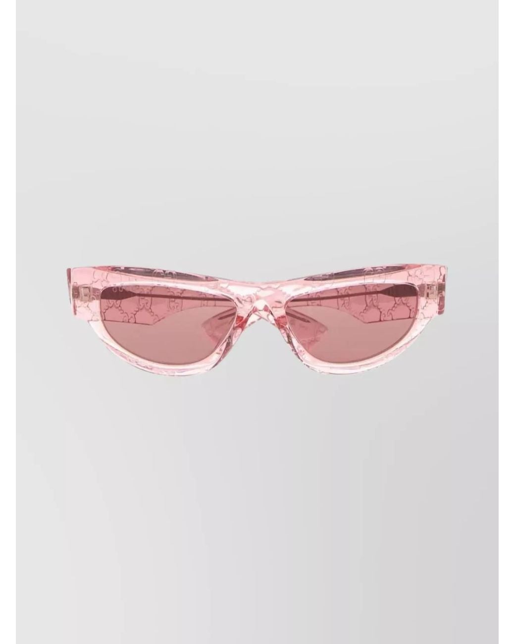 Gucci Pink Embossed Acetate Cat-Eye Sunglasses