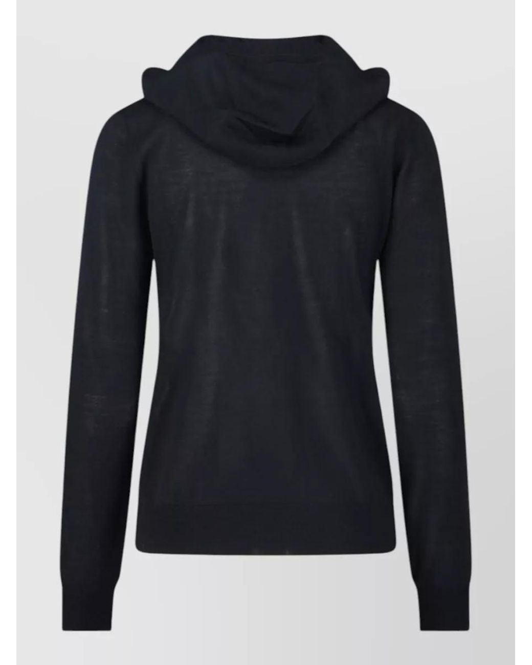 P.A.R.O.S.H. Blue Cashmere Silk Wool Crewneck Hoodie