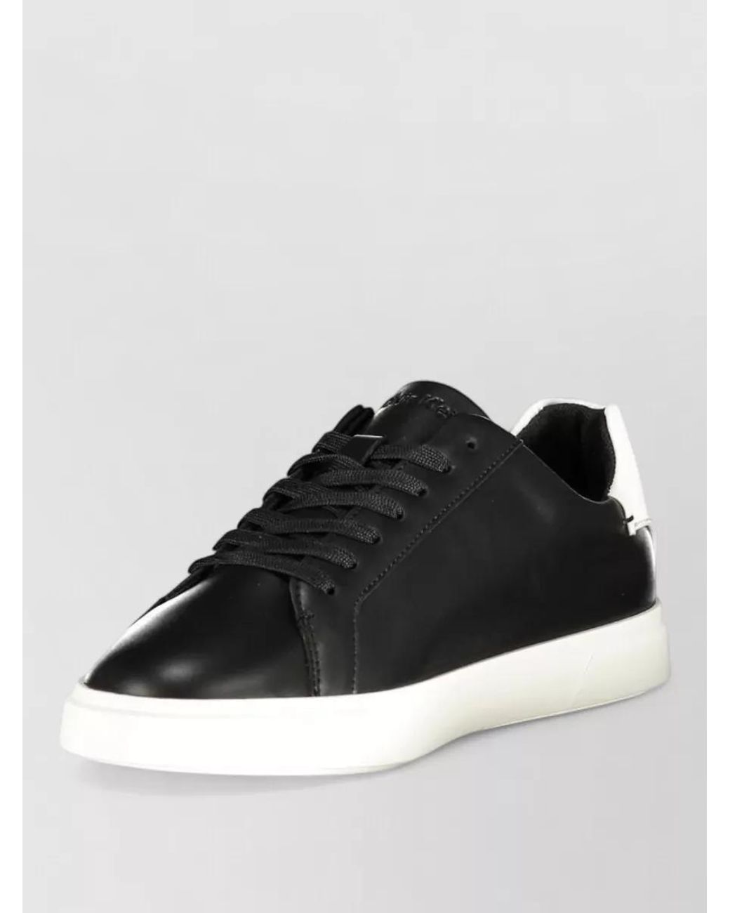 Calvin Klein Black Leather Low-Top Sneakers