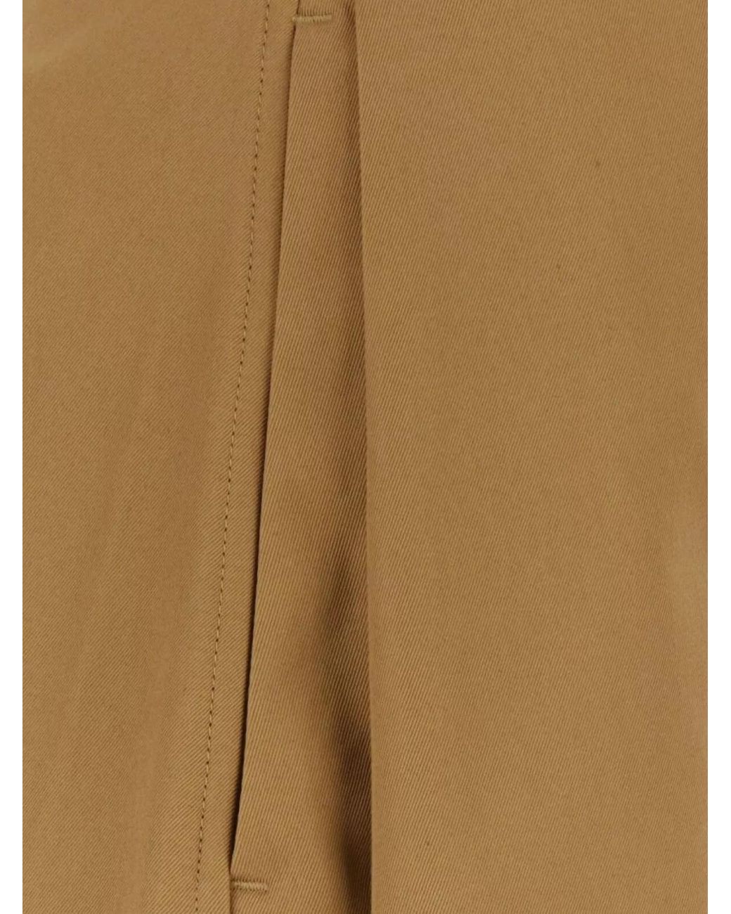 Burberry Natural Cotton Trench Midi Skirt
