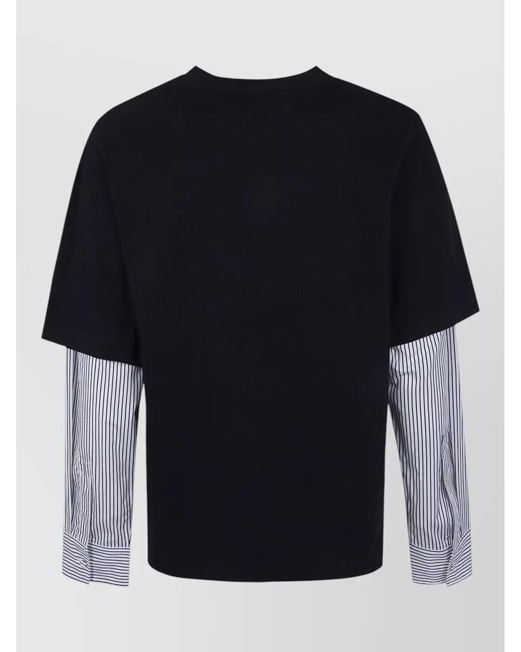 Jil Sander Black Cotton Crewneck Long-Sleeve T-Shirt for men