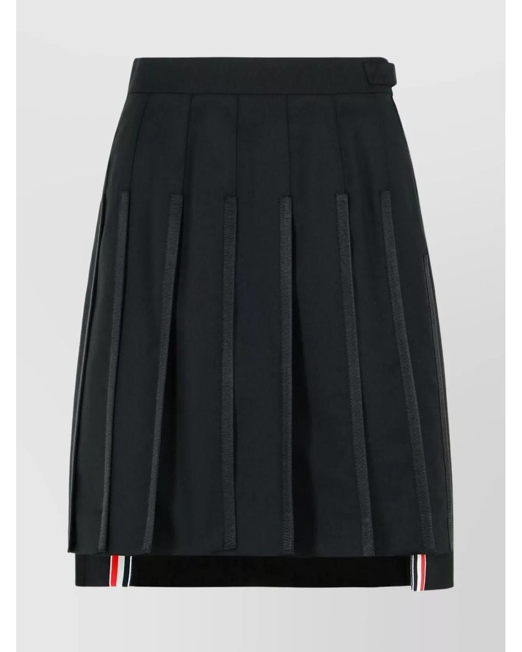 Thom Browne Black Silk Tailored Shorts