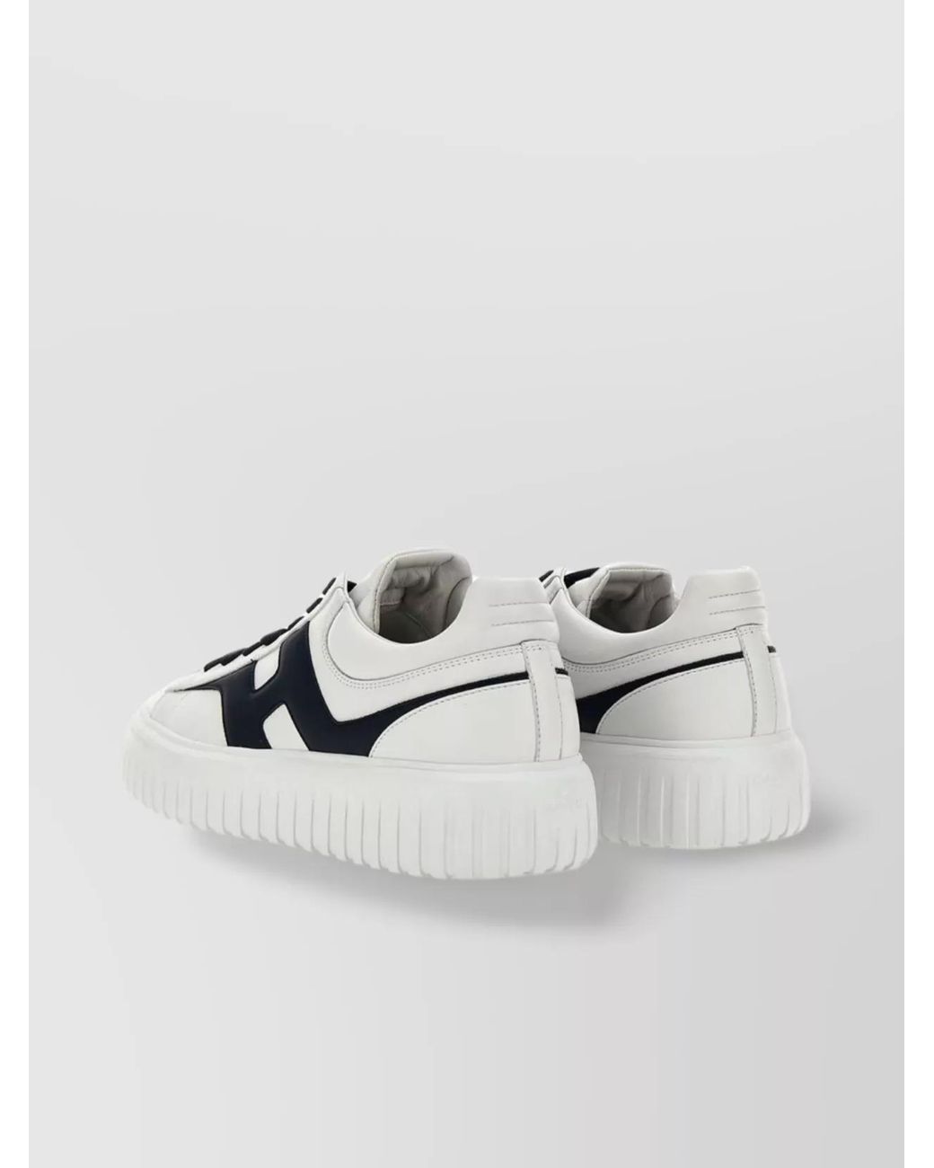 Hogan Metallic Leather Logo Patch Low-Top Sneakers for men
