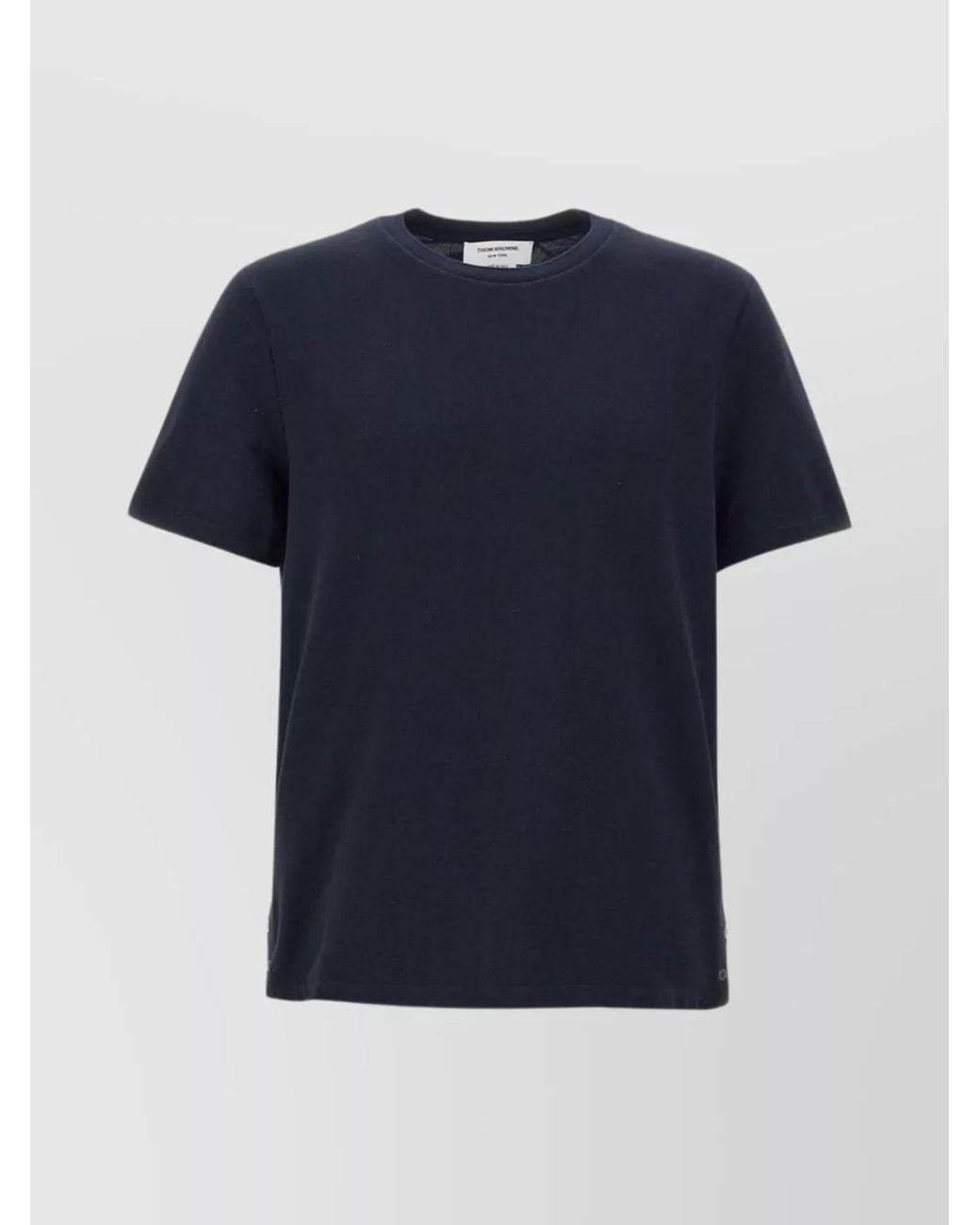 Thom Browne Blue Cotton Relaxed-Fit Short-Sleeve T-Shirt for men
