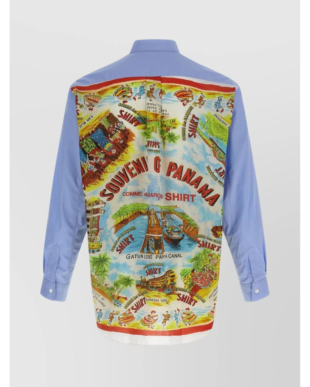 Comme des Garçons Blue Printed Shirt for men