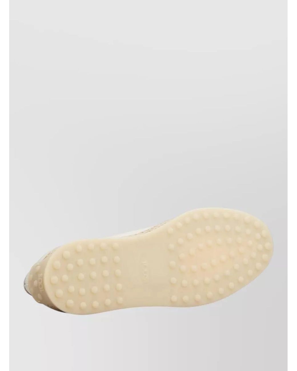 Tod's Natural Raffia Trim Leather Loafers