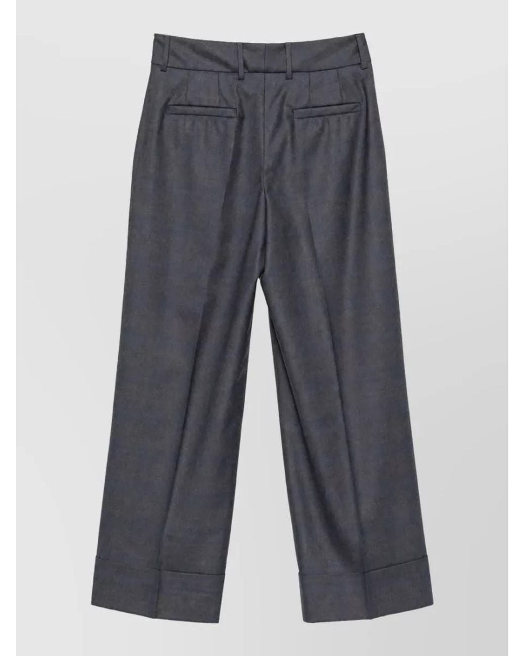 Incotex Blue Checked Pleated Suit Trousers