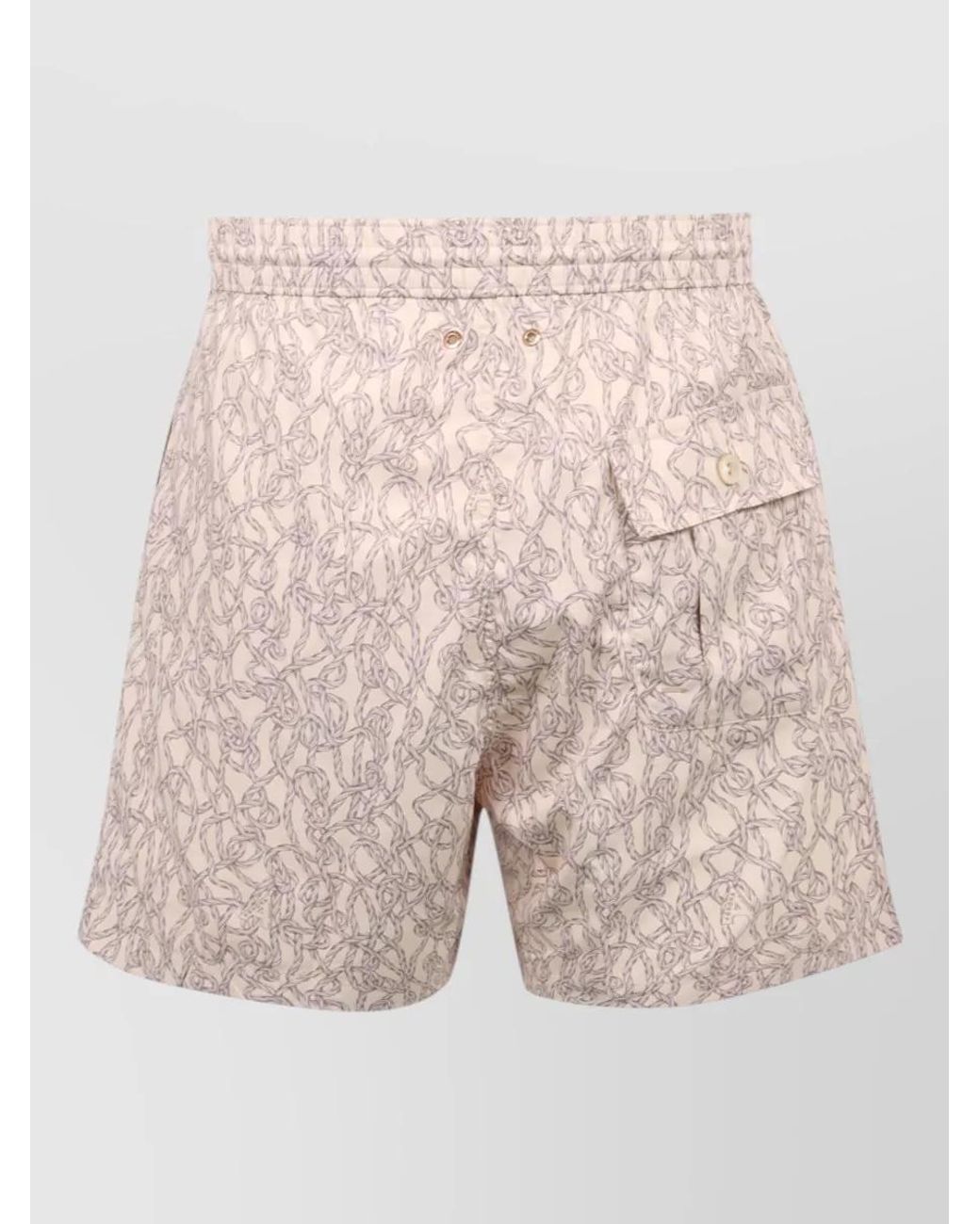 Agnona Pink Polyester Swim Cargo Shorts for men