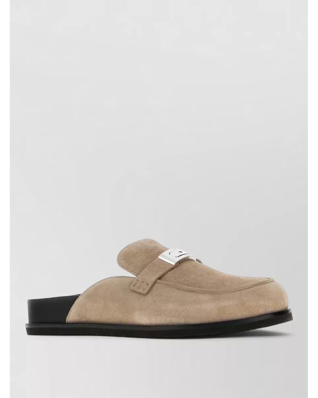 Tory Burch White Suede Leather Mules