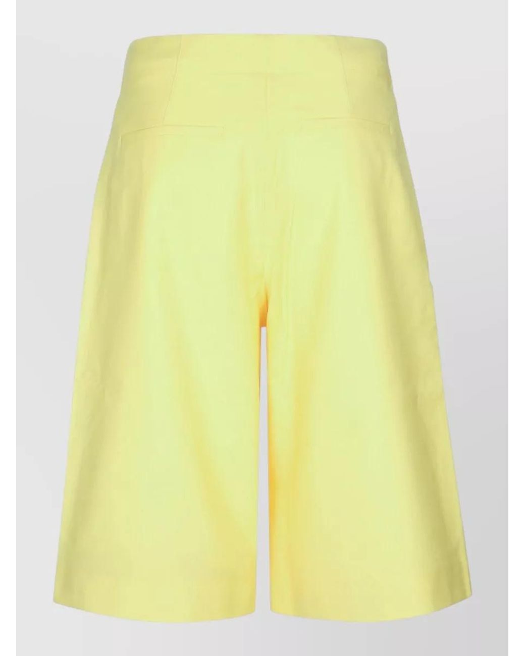 Jacquemus Yellow Wool Cropped Tailored Trousers for men