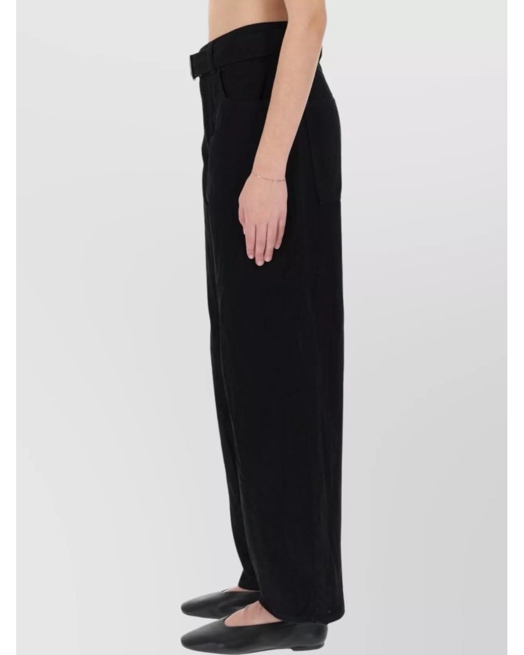 Studio Nicholson Black Wide-Leg Trousers