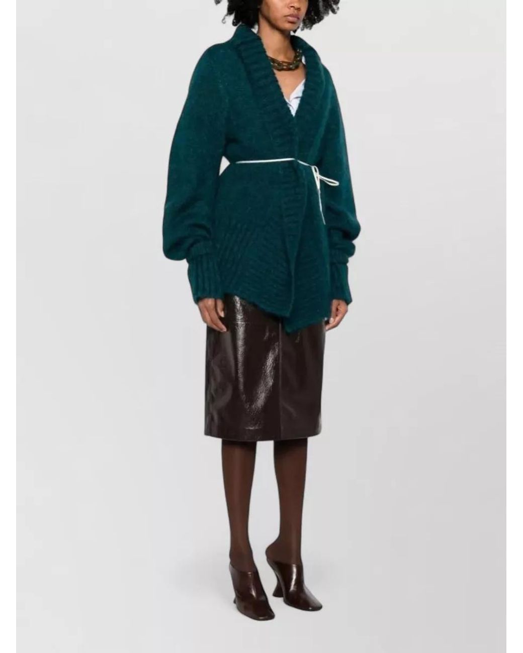 Dries Van Noten Green Temperance Cardigan
