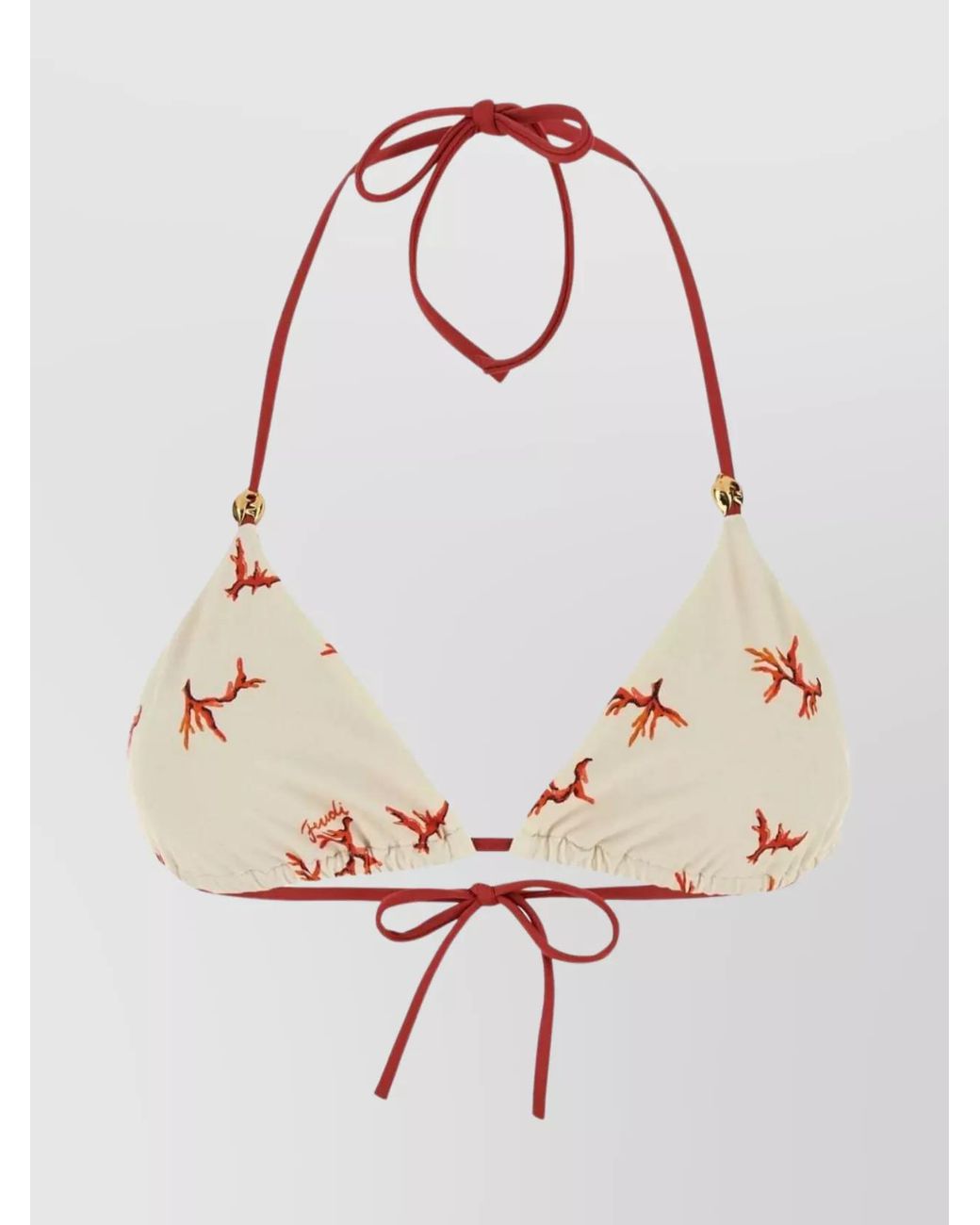 Fendi Pink Printed Bikini Top