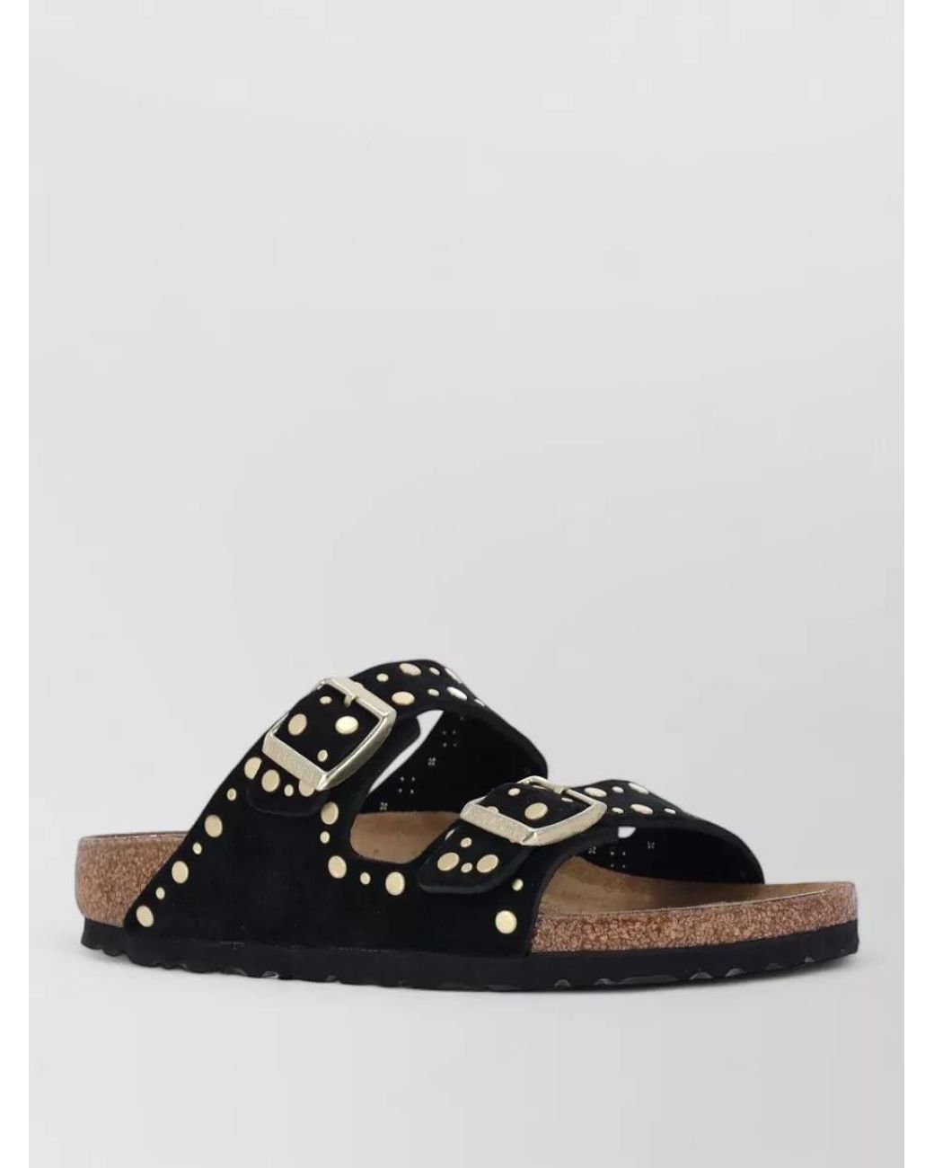 Birkenstock Black Leather Studded Sandals