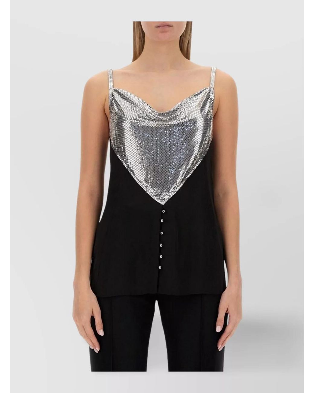 Rabanne Black Slim-Fit Top