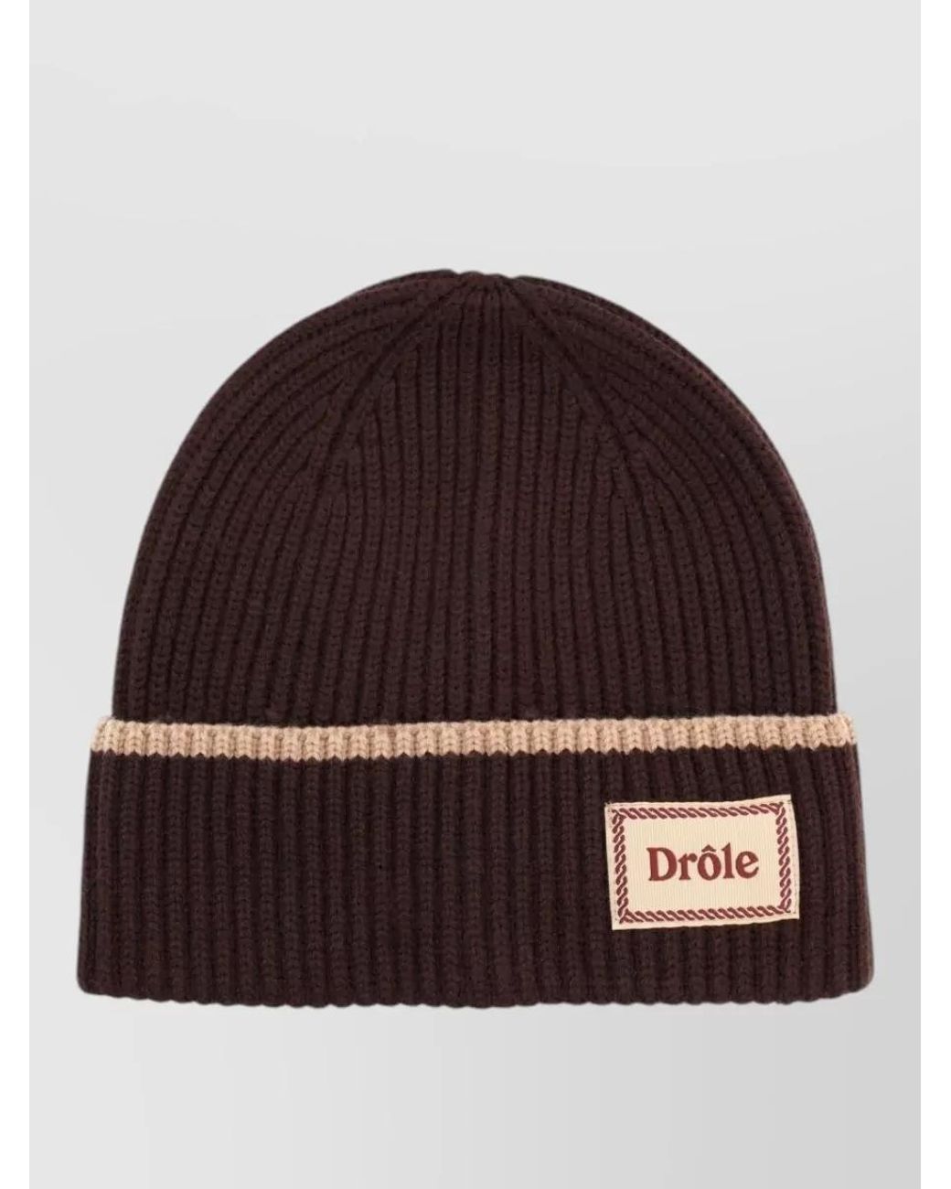 Drole de Monsieur Red Merino Wool Beanie for men