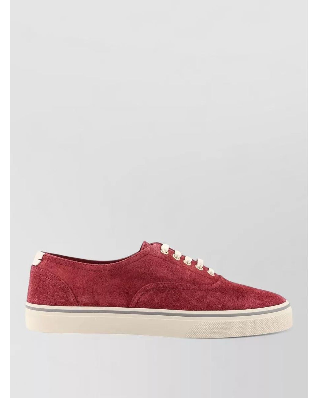 Brunello Cucinelli Red Suede Leather Sneakers for men