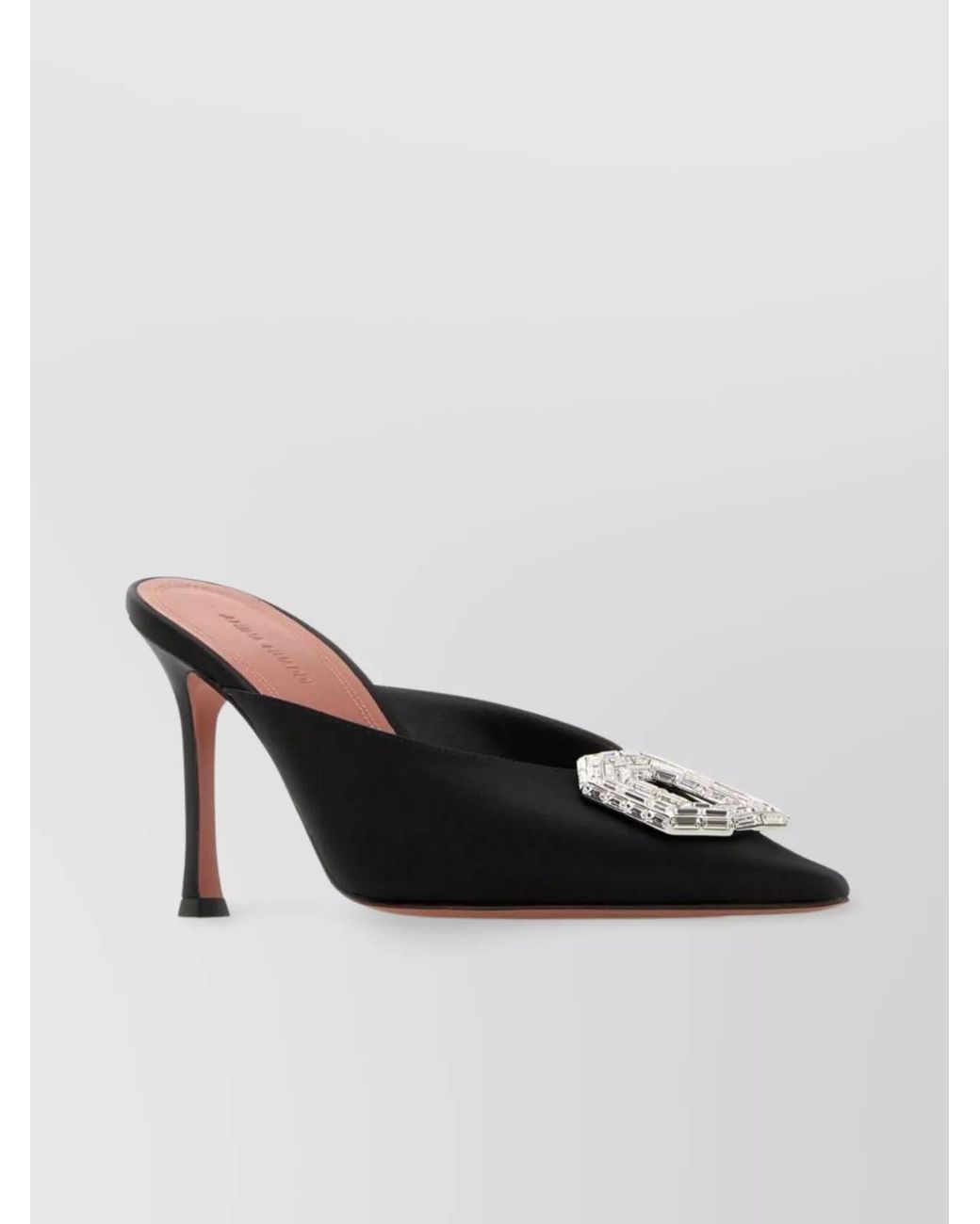 AMINA MUADDI Multicolor Floral-Embellished Satin Mules