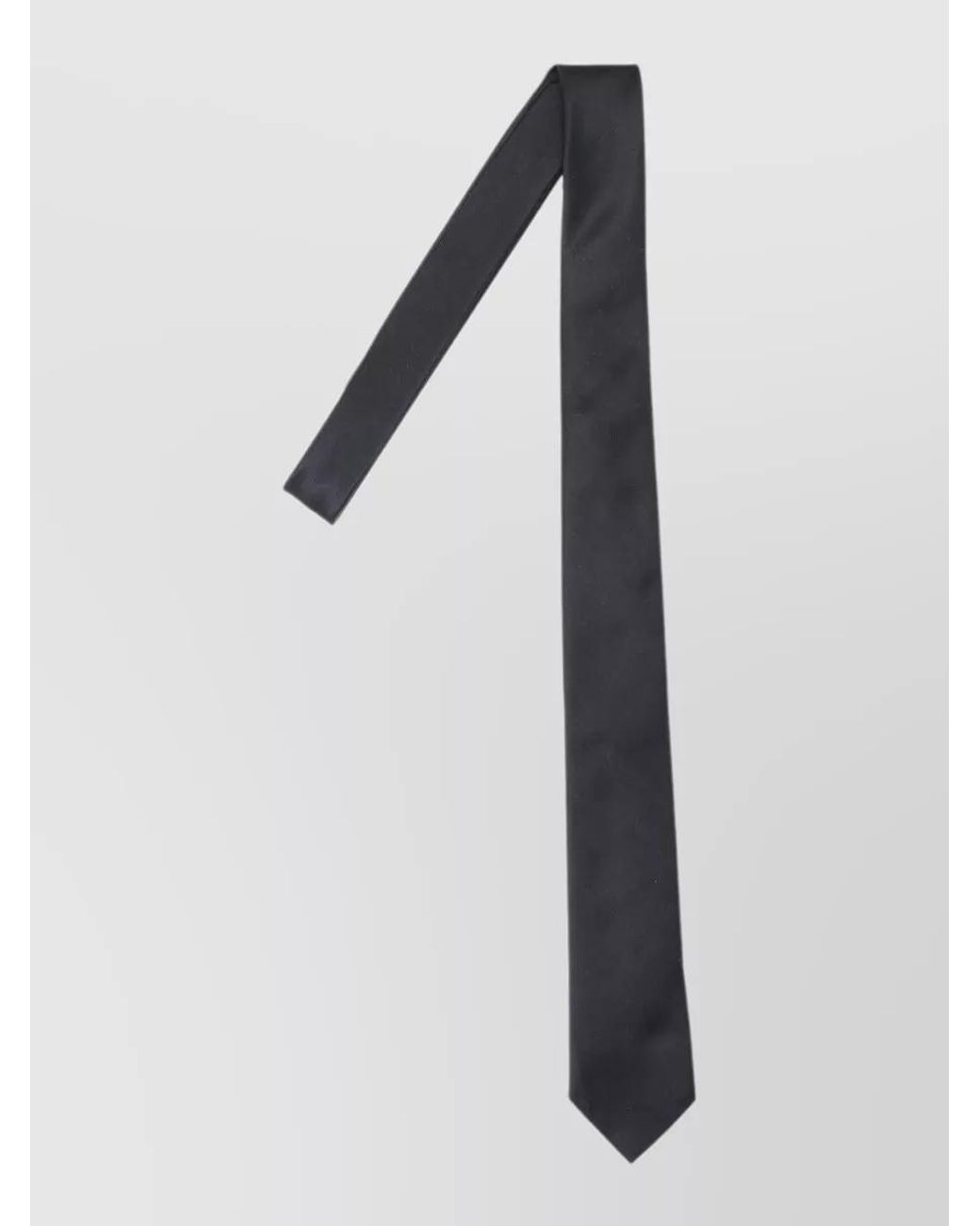 Saint Laurent Gray Silk Satin Tie for men