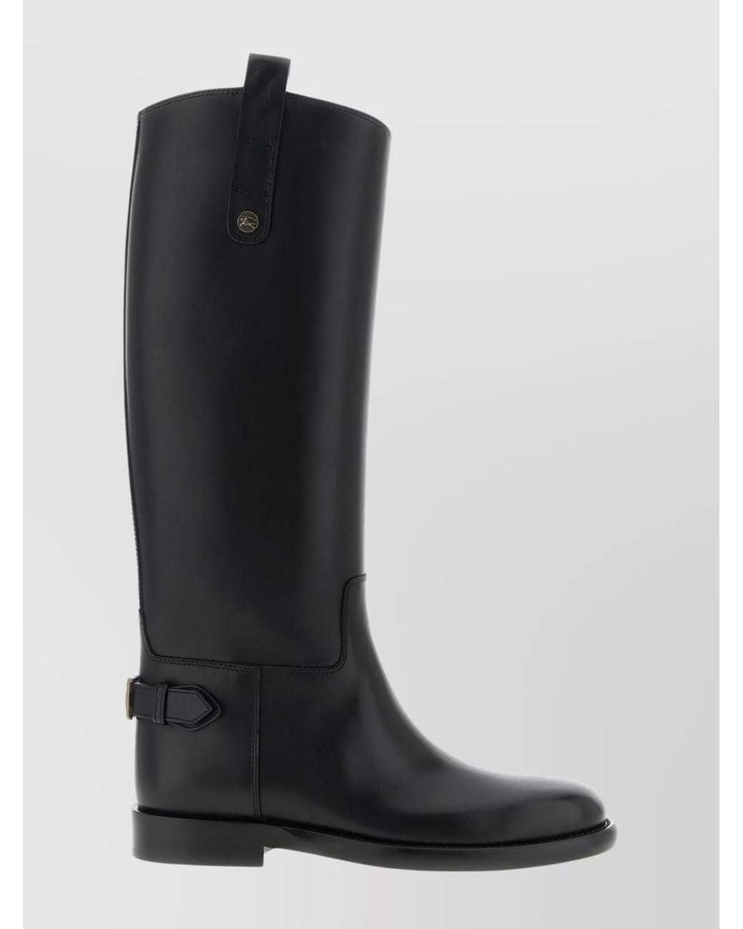 Burberry Black Leather Knee-High Boots