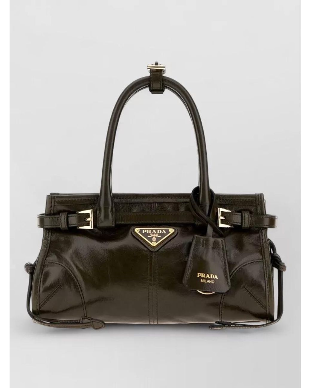 Prada Black Bonnie Mini Leather Clutch Bag