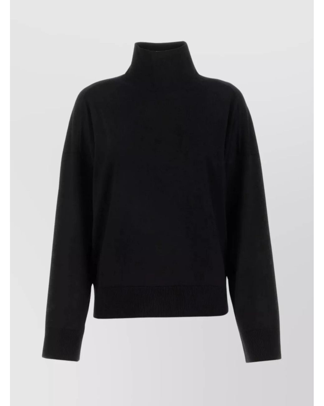 Bottega Veneta Black Wool Regular-Fit Turtleneck Sweater