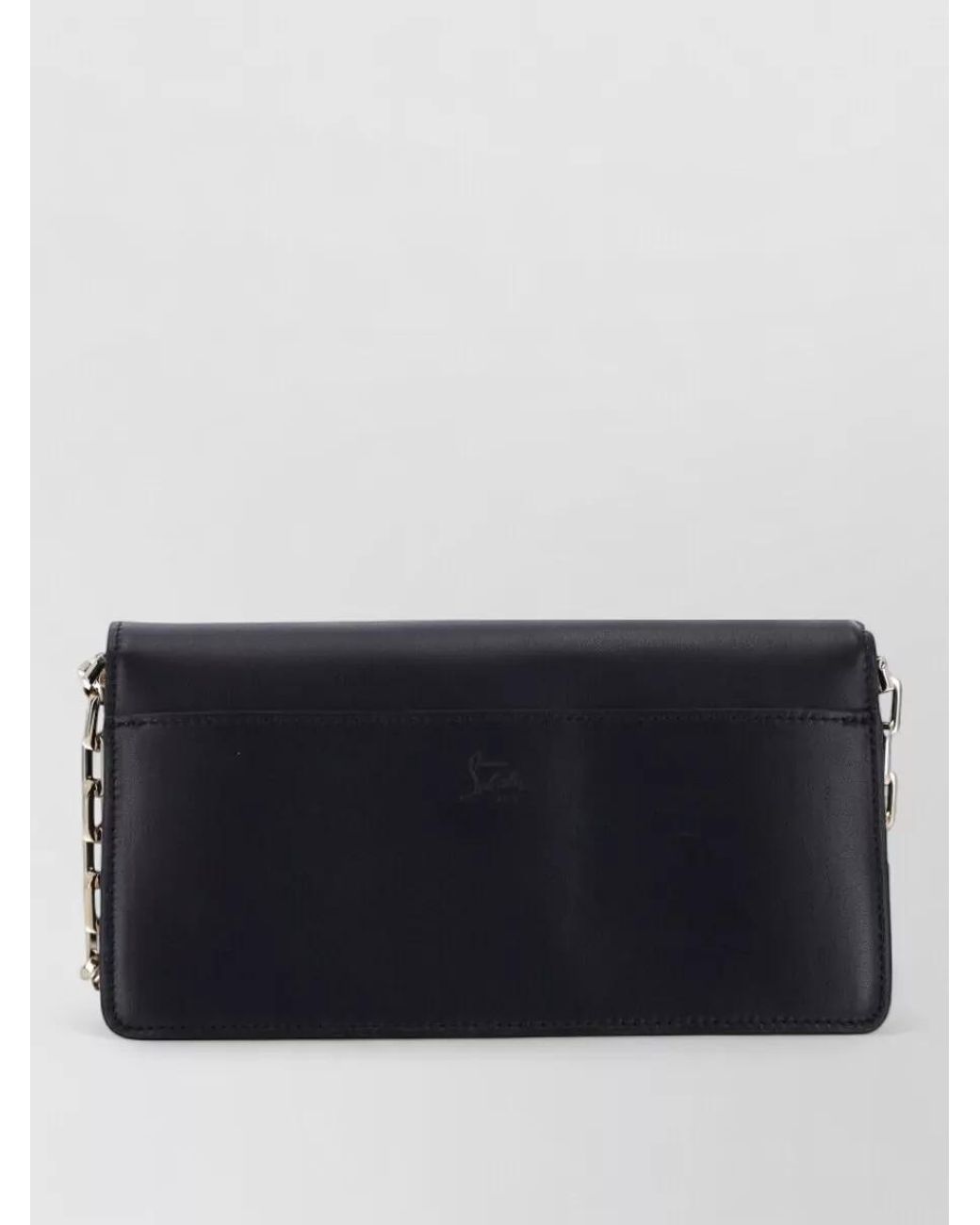 Christian Louboutin Black Loubi54 Lamb Leather Clutch Bag