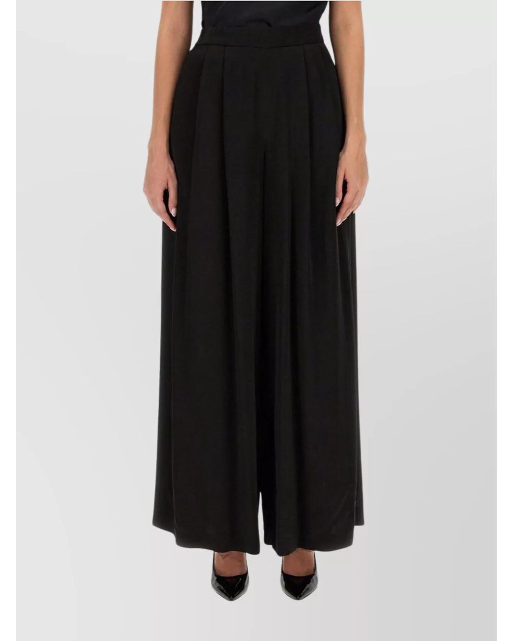 Fabiana Filippi Black Wide-Leg Trousers