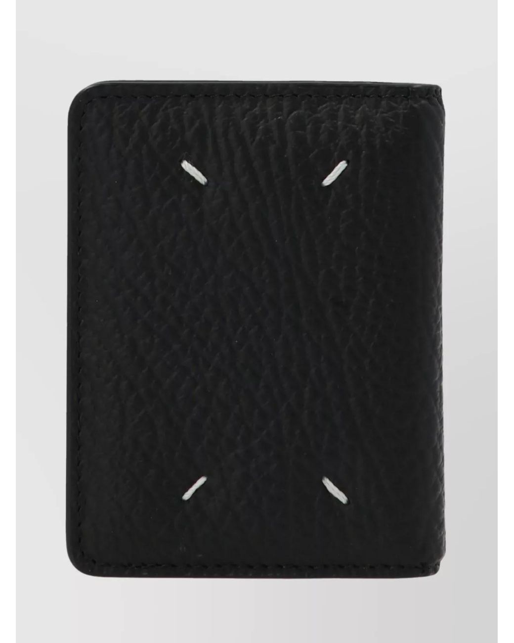 Maison Margiela Black Leather Bifold Keyring Card Holder