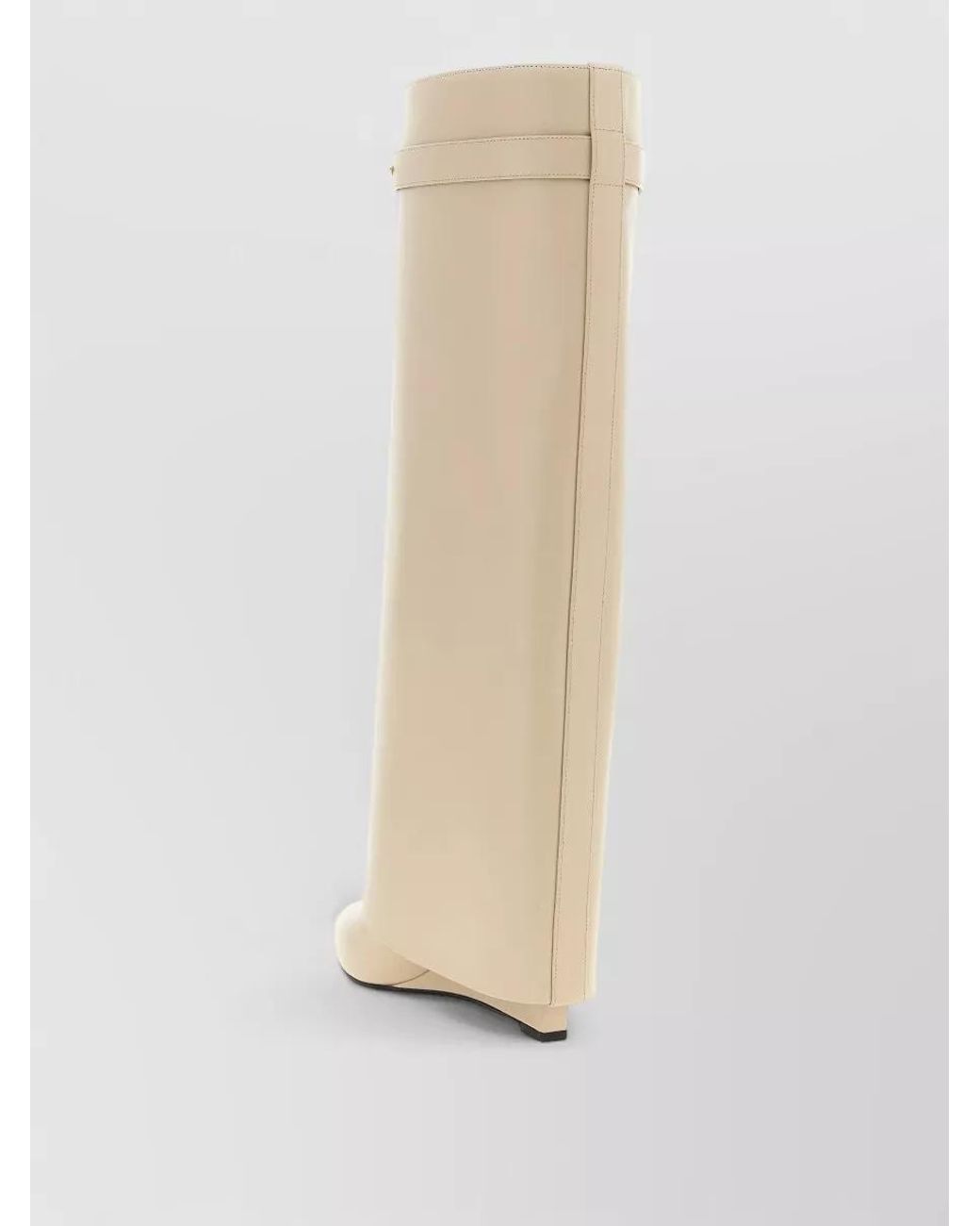 Givenchy White Leather Shark Pinch Knee-High Boots
