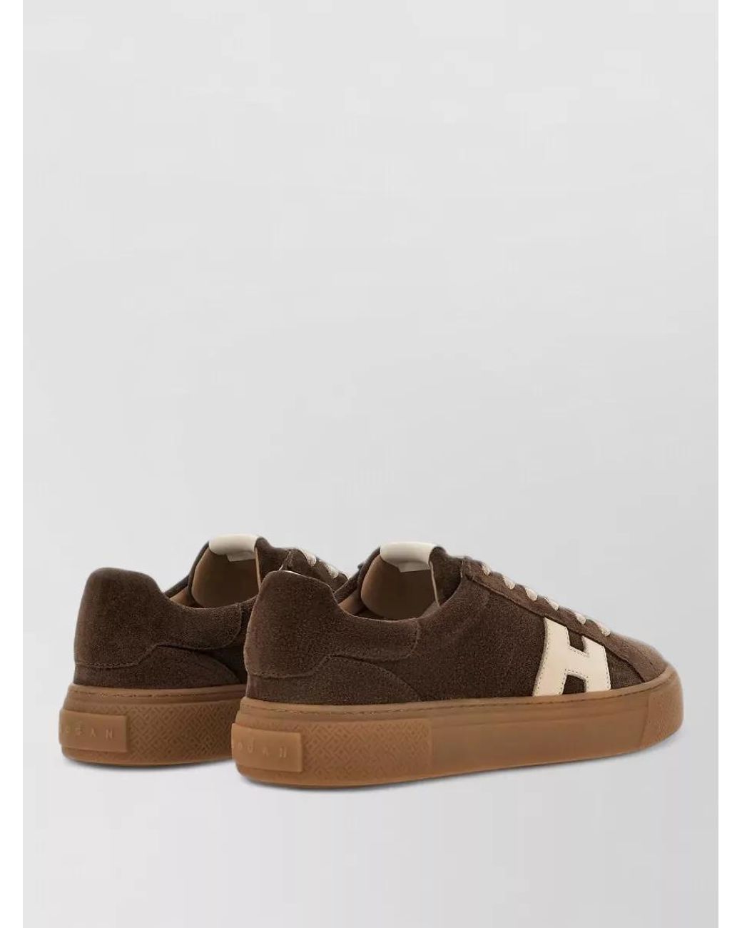 Hogan Brown Suede Low-Top Sneakers for men