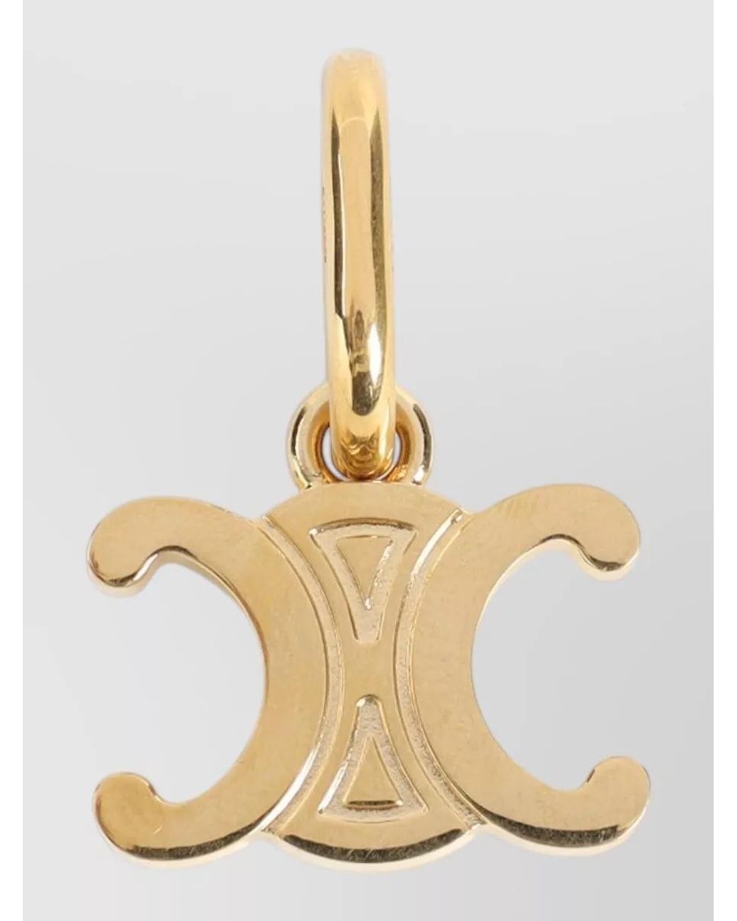 Céline Metallic Brass Charm Necklace