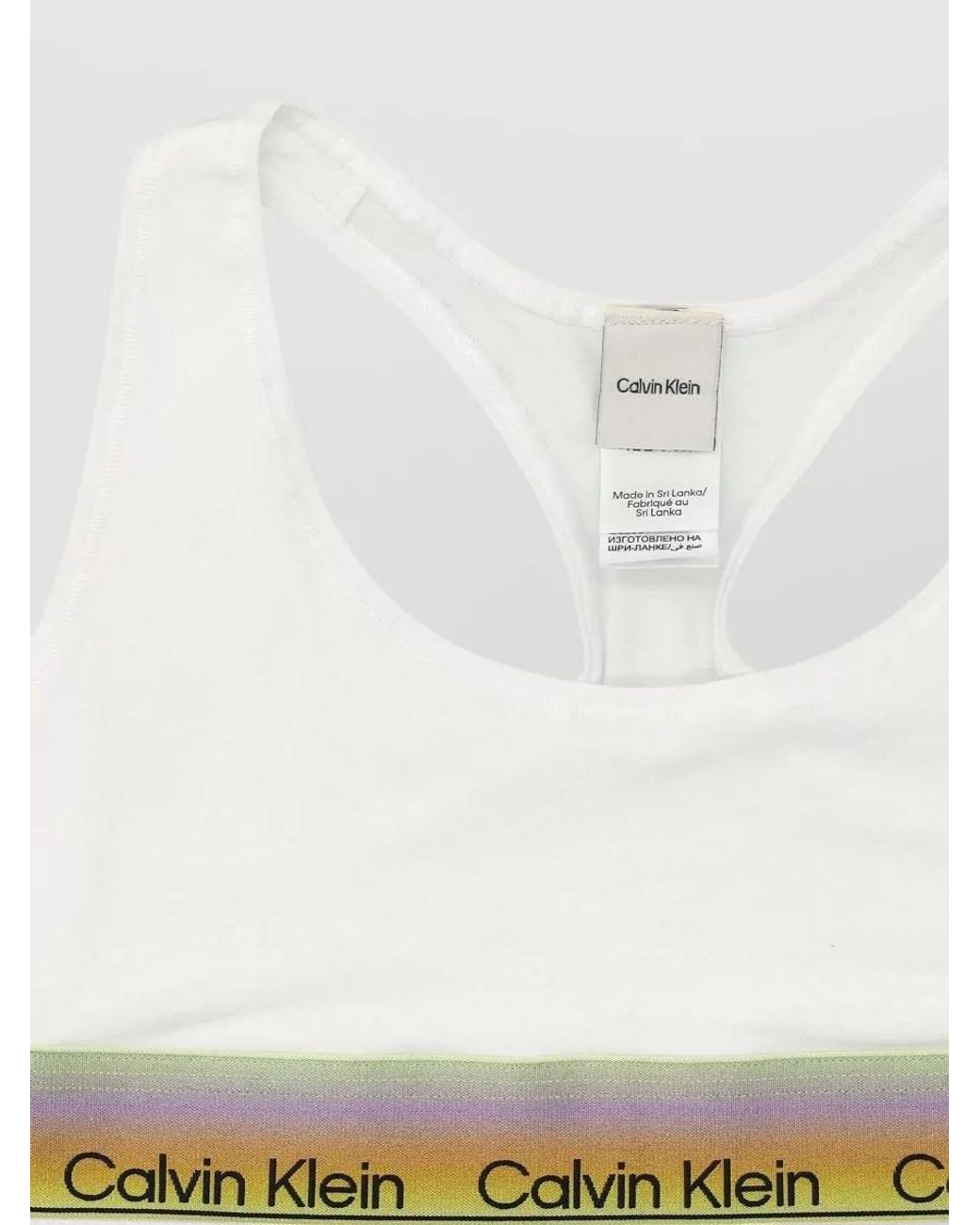 Calvin Klein White Logo Band Bralette