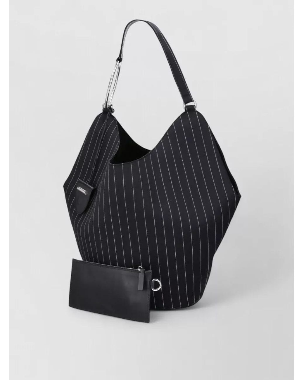 Dondup Black Wool Tote Bag