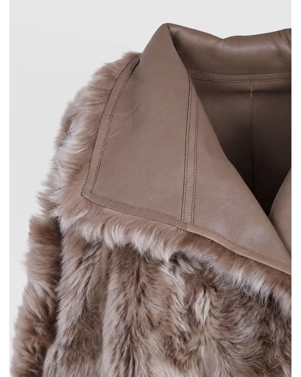Yves Salomon Brown Leather Jacket