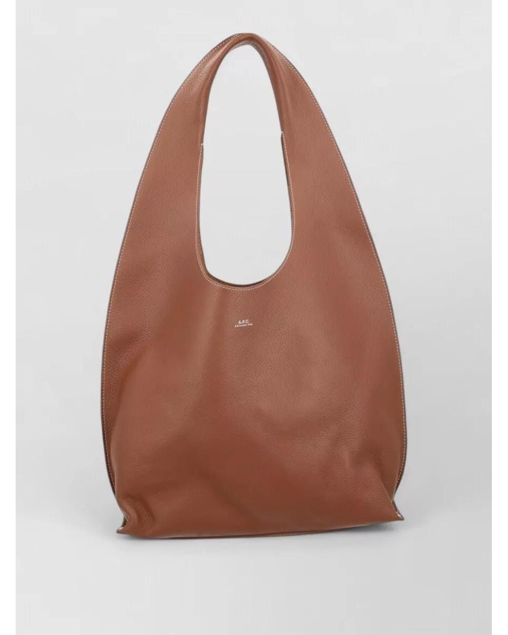 A.P.C. Brown Neige Leather Tote Bag