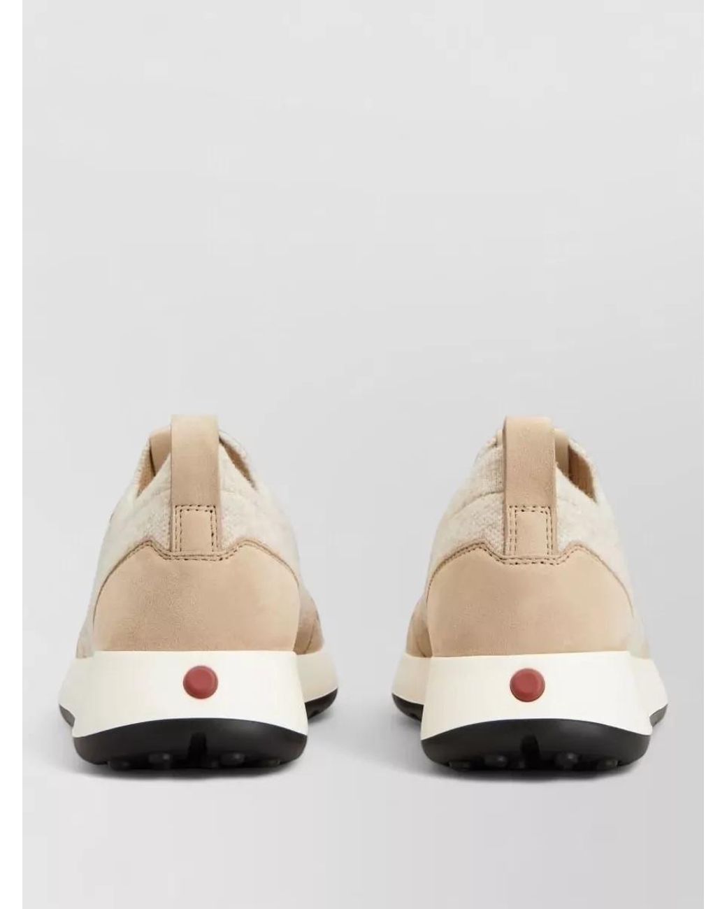 Tod's Natural Knitted Low-Top Sneakers