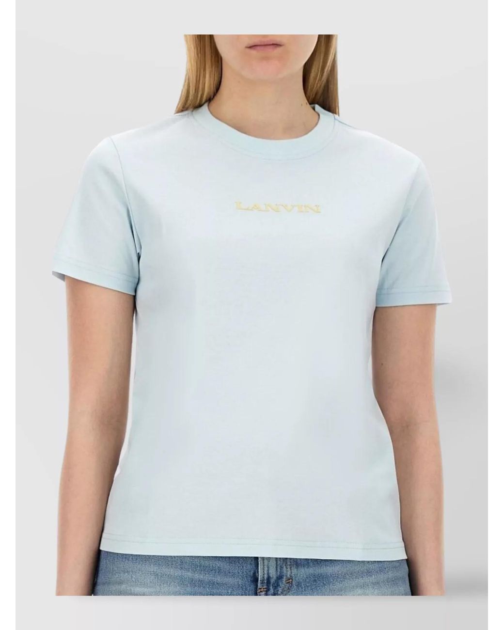 Lanvin Blue Regular-Fit Logo T-Shirt