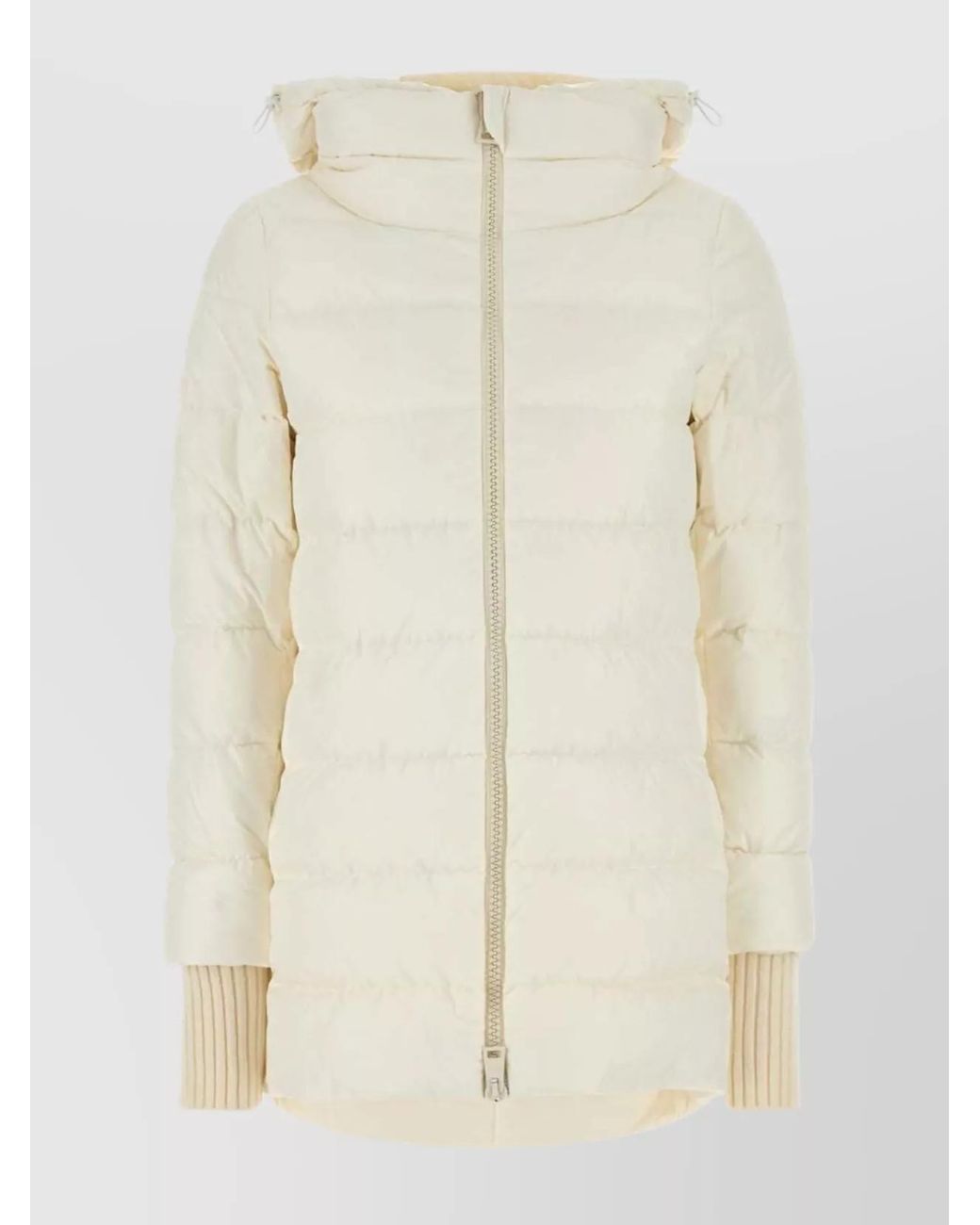 Herno Natural Down Hooded Long Puffer Jacket