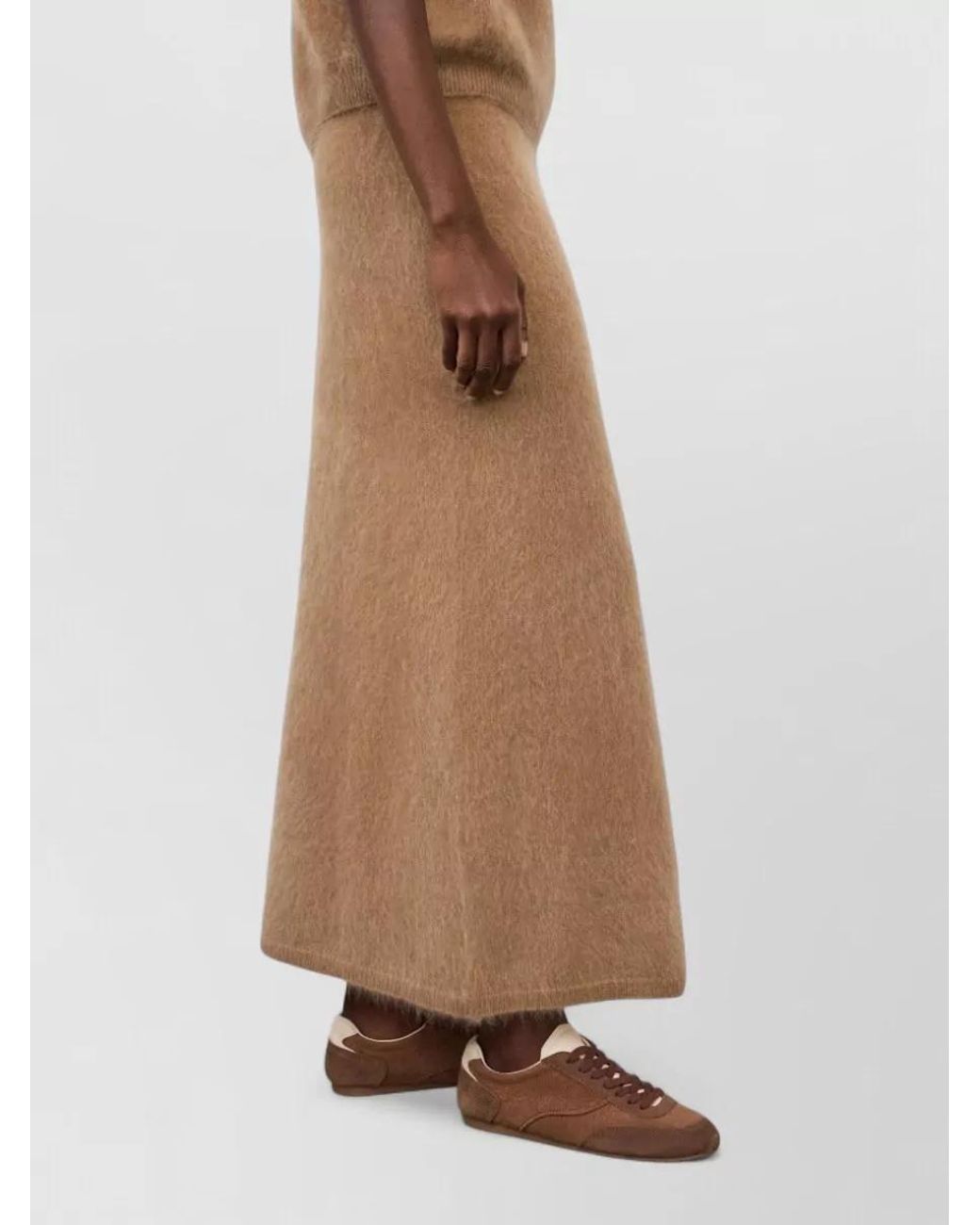 Lisa Yang Brown Cashmere Asta Midi Skirt