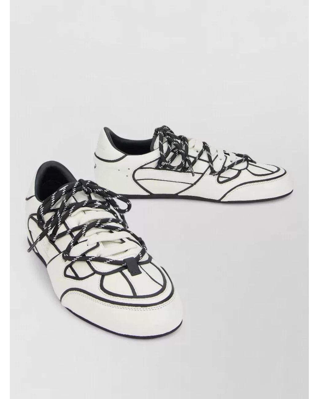 Dolce & Gabbana Multicolor Calfskin Lace Up Sneakers for men