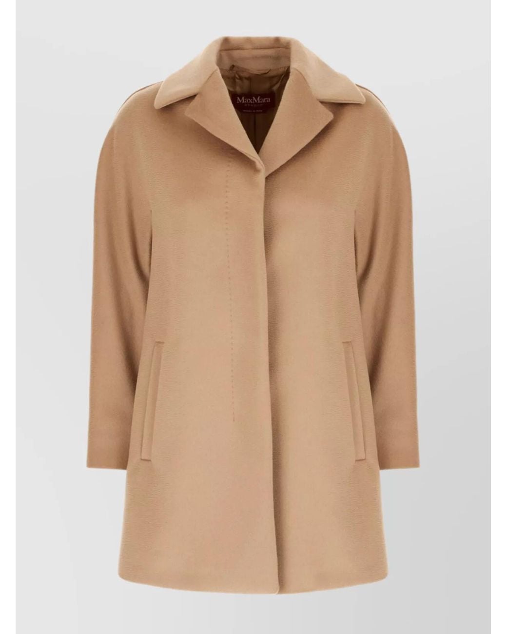 Max Mara Natural Wool Single Breasted Coat