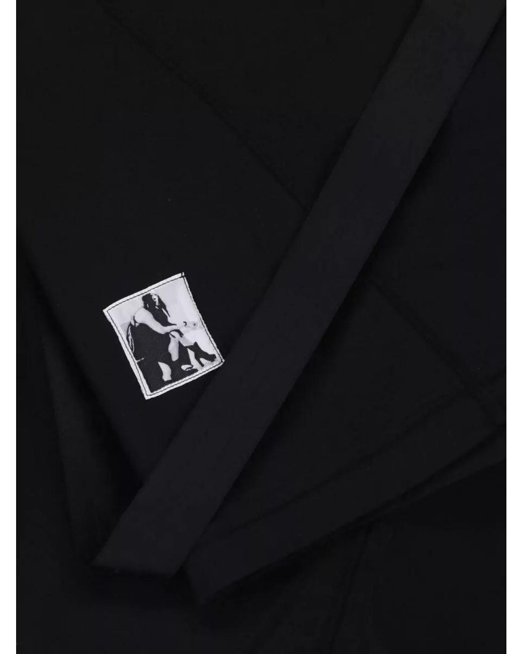 Rick Owens Black Printed Cotton Crew-Neck T-Shirt for men