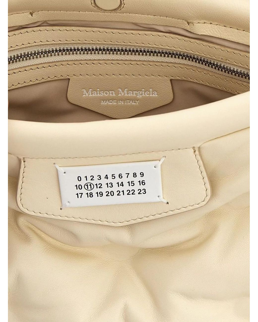 Maison Margiela Natural Glam Slam Classique Small Leather Crossbody Bag