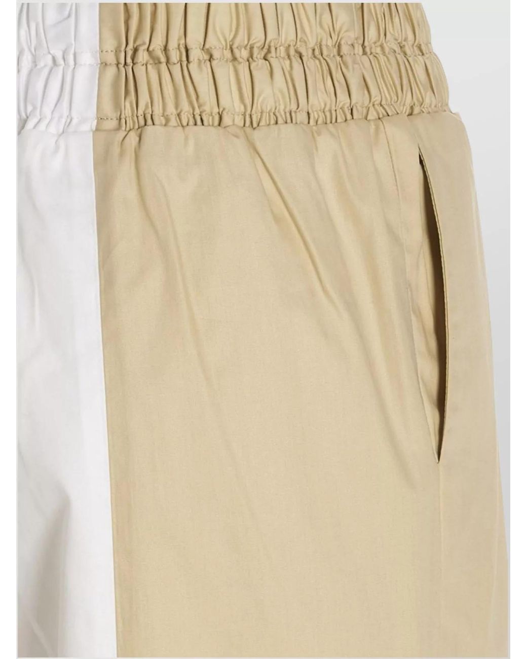 Fabiana Filippi White Two-Tone Wide-Leg Trousers