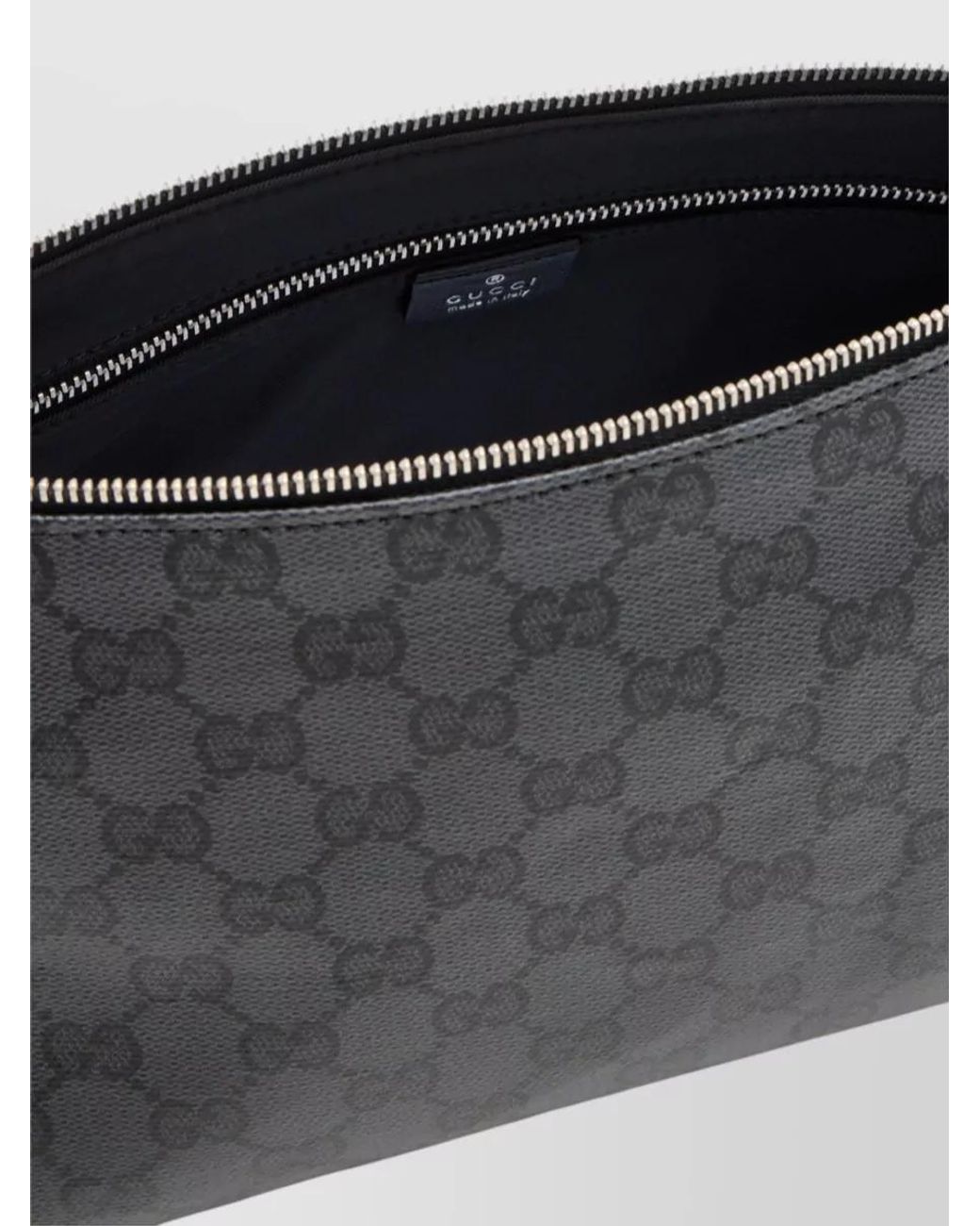 Gucci Black Small Coated Canvas Pouch for men