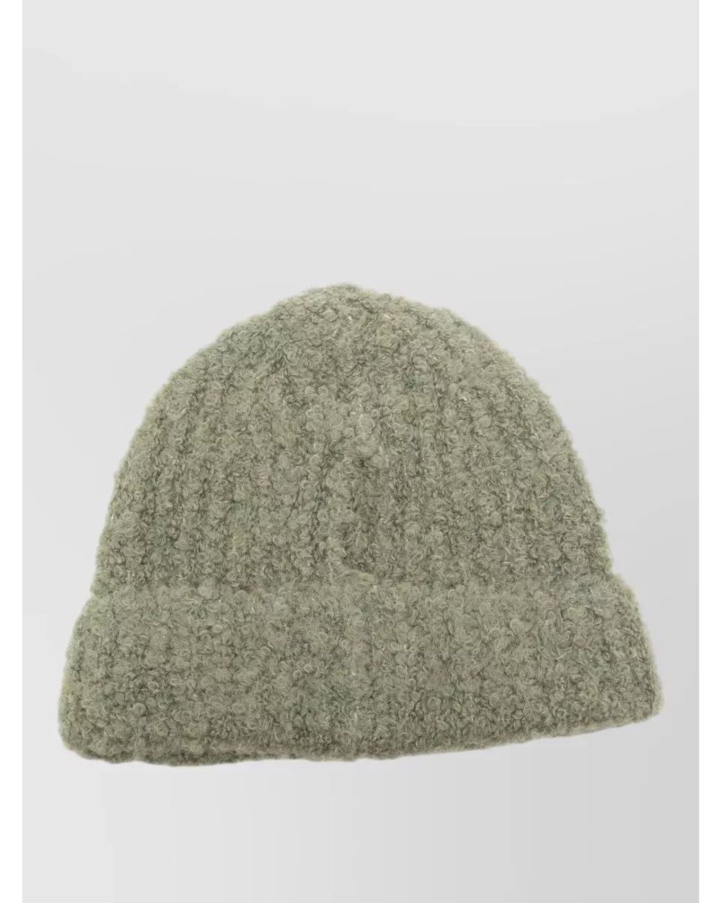 MM6 by Maison Margiela Green Ribbed Beanie for men