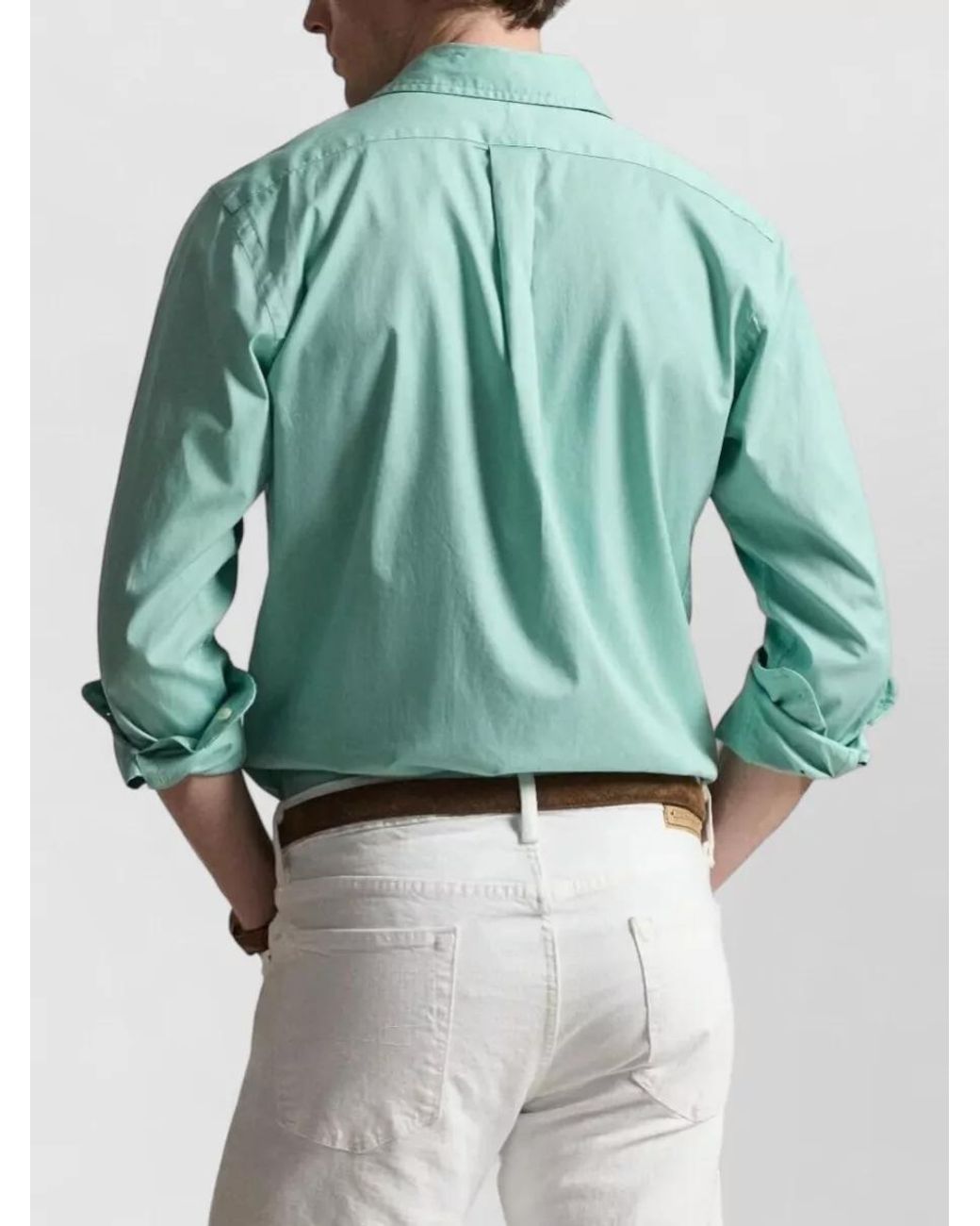 Polo Ralph Lauren Long Sleeve Shirt Button Down Collar in Blue for Men ...