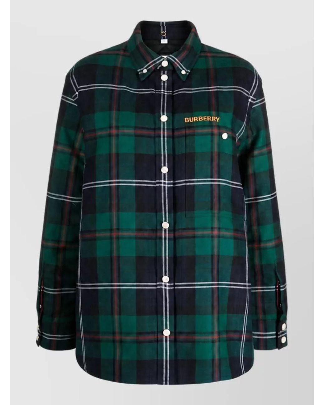 Burberry Green Wool Fitted Jacket