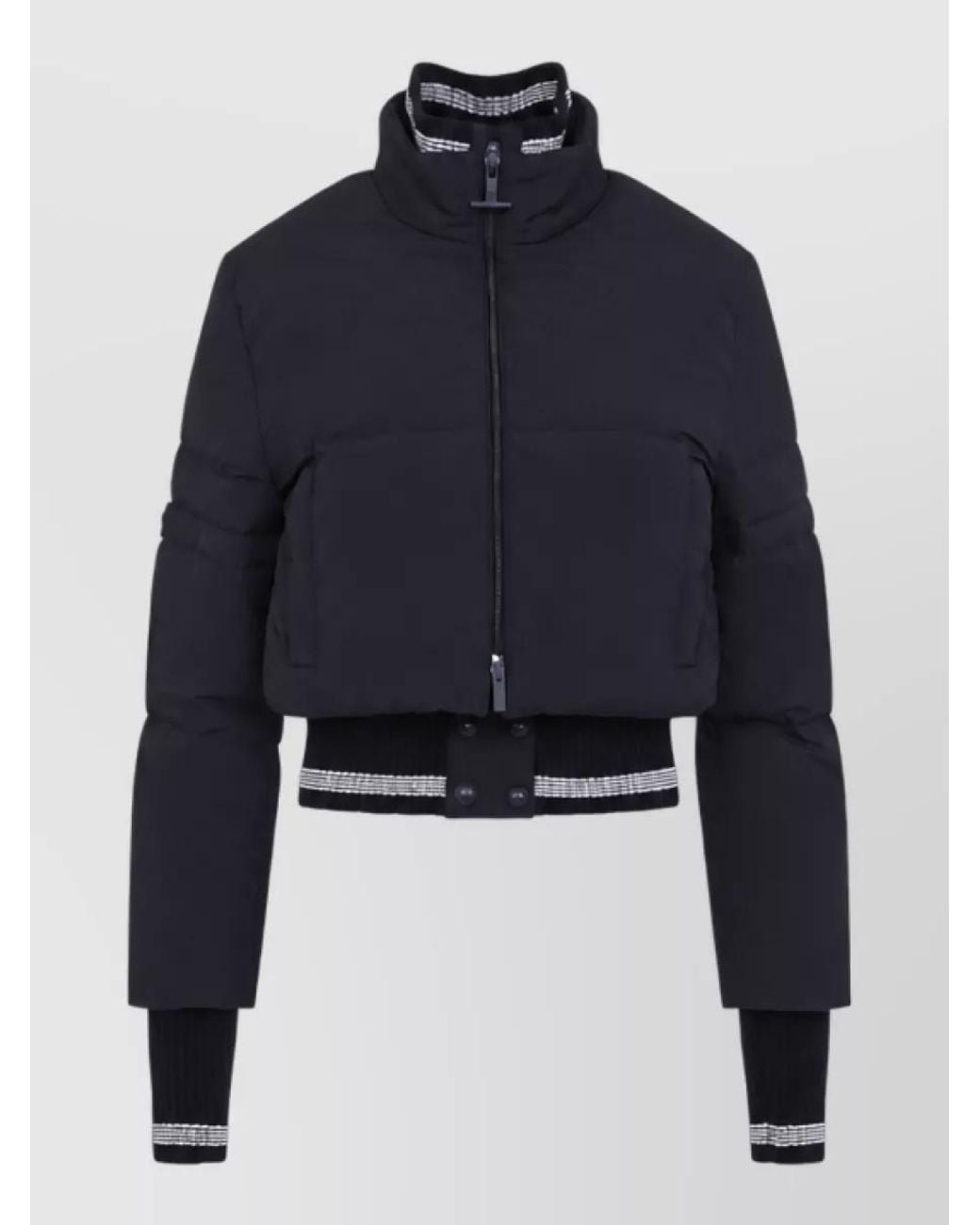 Thom Browne Blue Down Cropped Puffer Jacket